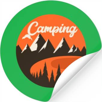 Discover Happy Camper Camping Stickers