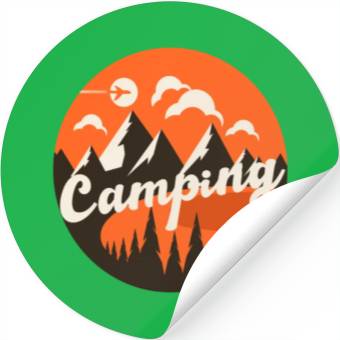 Discover Happy Camper Camping Stickers