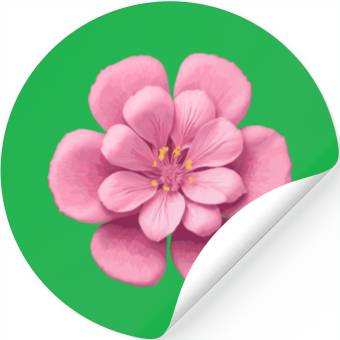 Discover Pink Sakura flower Stickers