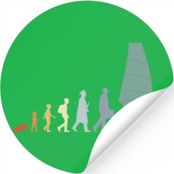 Discover Vintage Windsurfing Evolution Stickers