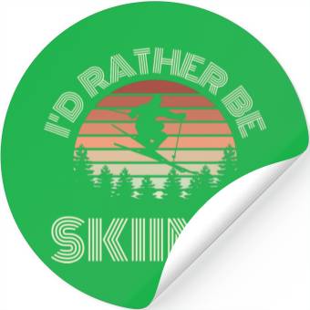 Discover I`d rather be skiing Stickers