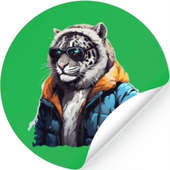 Discover Street Style Snow Leopard | Leopard Lovers Stickers