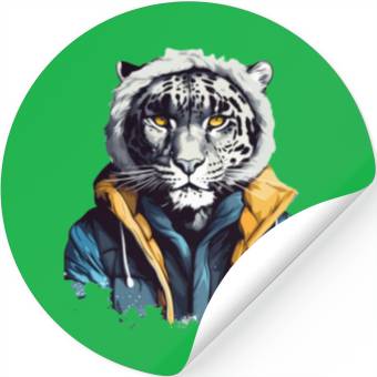 Discover Street Style Snow Leopard | Leopard Lovers Stickers