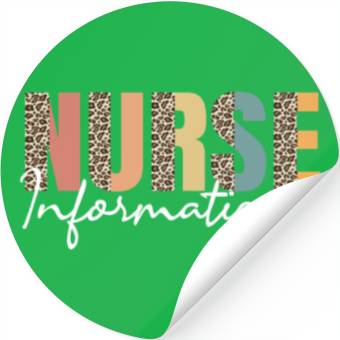 Discover Nurse Informaticist Leopard Pattern Stickers