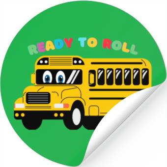 Discover Ready to Roll School Bus Stickers