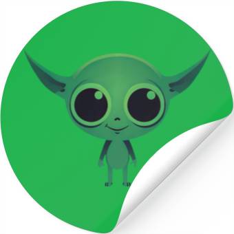 Discover Cute Green Alien Stickers