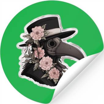 Discover Cute Floral Plague Doctor Stickers