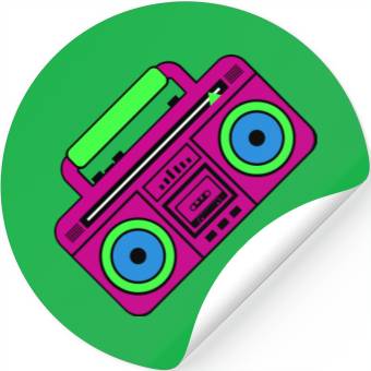 Discover 80s Boombox Stickers