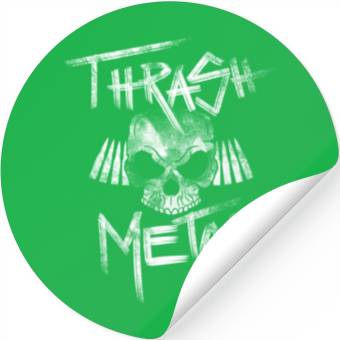 Discover Skull And Bullets Thrash Metal Stickers