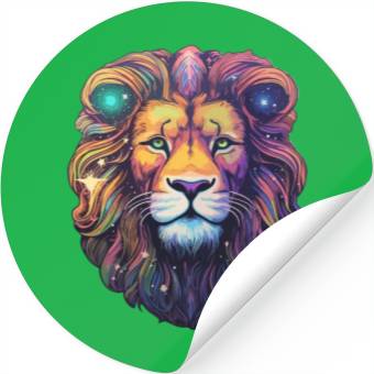 Discover Lion Celestial - Celestial Serenity Stickers