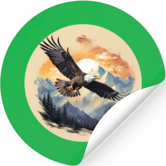 Discover Bald Eagle as America's Symbol Stickers