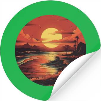 Discover Desert Surf Adventure Stickers