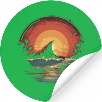 Discover Desert Surf Adventure Stickers