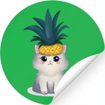 Discover Pineapple cat Stickers