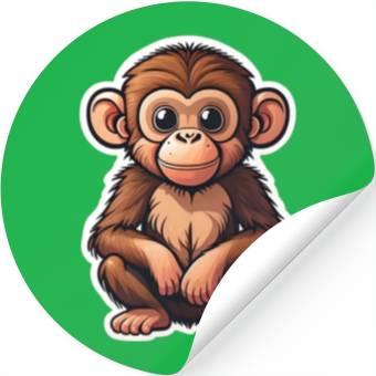 Discover cute cartoon cute monkey Stickers