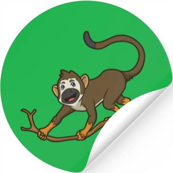 Discover Kawaii Squirrel Monkey Stickers