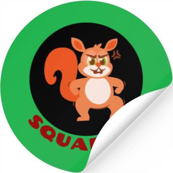 Discover Squarrel Squirrel Pun Stickers