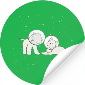 Discover Space corgis classic Stickers