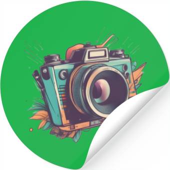 Discover Tropical colors camera Stickers