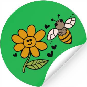 Discover Bee And Flower Love Stickers