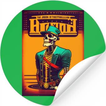 Discover Run skull punk rock Stickers