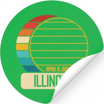 Discover Total Solar Eclipse Illinois April 28 2024 Eclipse Stickers