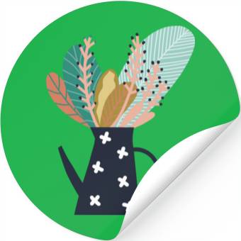 Discover Botanical Coffee Pot Number Three Stickers