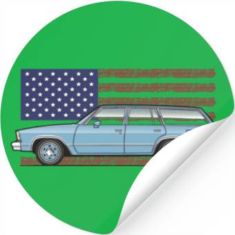 Discover Usa Light Blue Stickers