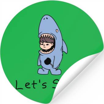 Discover Lets Swim Shark Kid Stickers