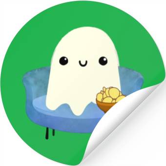 Discover Couch Potato Ghost With Potato Chips Stickers