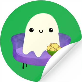 Discover Couch Potato Ghost With Potato Chips Stickers