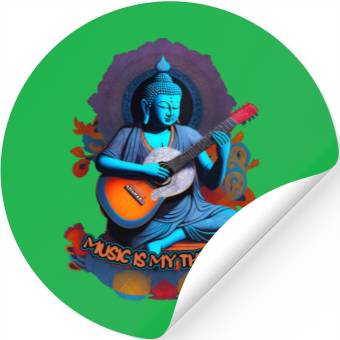 Discover Music is my therapy Stickers