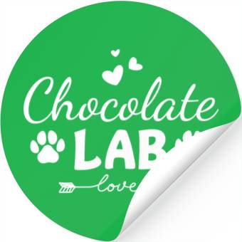 Discover Chocolate Lab Love Stickers