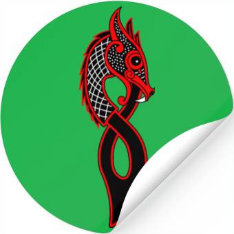 Discover Jormungand red dragon Stickers