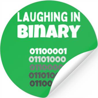 Discover Laughing in Binary - Programmer and nerd design Stickers