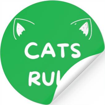 Discover Cats rule, cat lovers Stickers