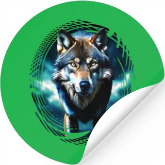 Discover The Midnight Wolf Stickers