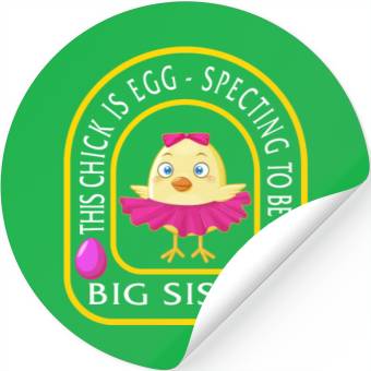 Discover Easter Egg Stickers, This Chick Is Egg Spectating