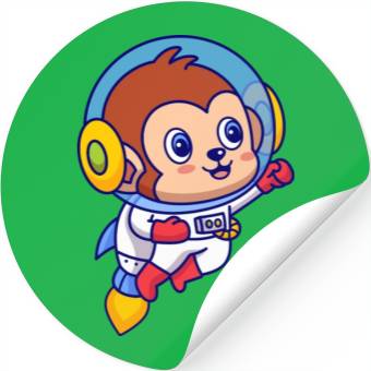 Discover Flying Monkey Astronaut Stickers