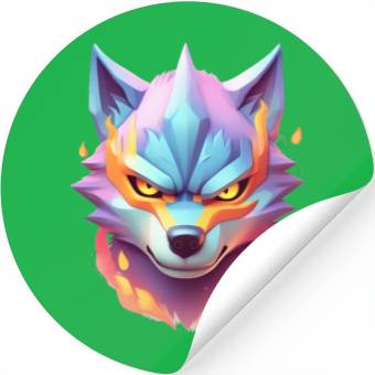 Discover Pastel Blaze Wolf Ninja Stickers