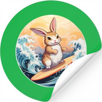 Discover Surfboard rabbit Stickers