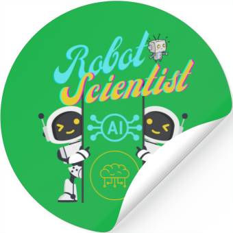 Discover The robot scientist Stickers
