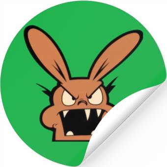 Discover angry hare Stickers
