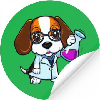 Discover Beagle Puppy - Dexter Stickers