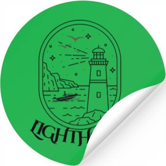 Discover Bon Voyage Lighthouse Design Stickers