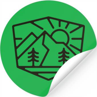 Discover Sunrise And Mountain Stickers