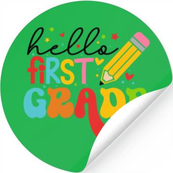 Discover Back To School - Hello First Grade Stickers
