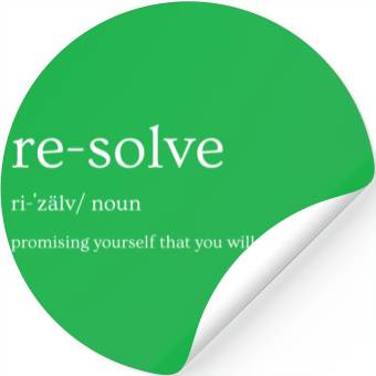 Discover Resolve - Never Give Up Stickers