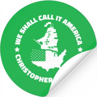 Discover Columbus Day 1492 Funny Stickers