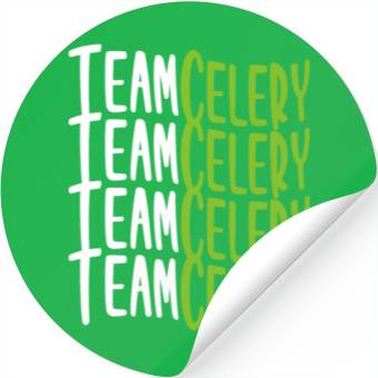Discover Team Celery Motivational Typography Design Stickers